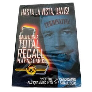 2003 Hasta La Vista Davis California Total Recall Playing Cards Sealed New